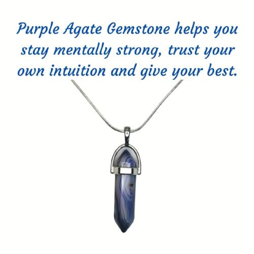 Purple Agate Gemstone Pendant